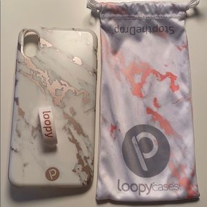Rose Gold Marble iPhone XS MAX Loopy Case